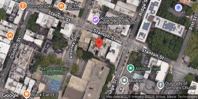 Aerial map of 195 STANTON STREET, Manhattan