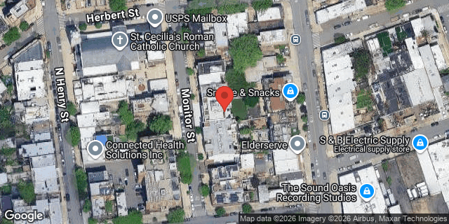 Aerial map of 18 MONITOR STREET, Brooklyn