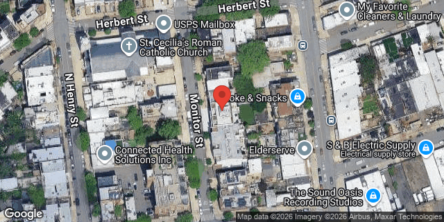 Aerial map of 20 MONITOR STREET, Brooklyn