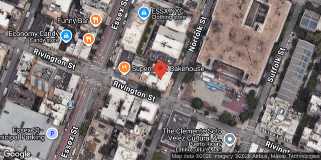Aerial map of 128 RIVINGTON STREET, Manhattan