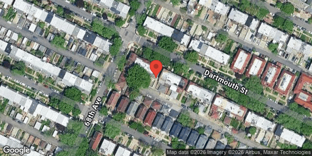 Aerial map of 68-10 DARTMOUTH STREET, Queens