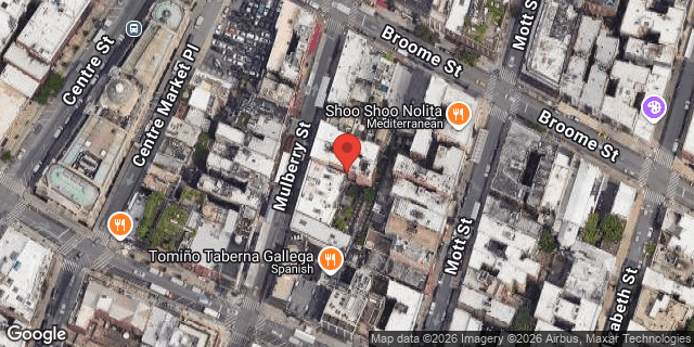 Aerial map of 172 MULBERRY STREET, Manhattan
