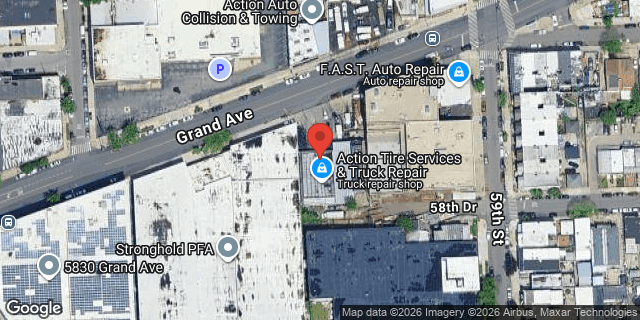 Aerial map of 58-74 GRAND AVENUE, Queens