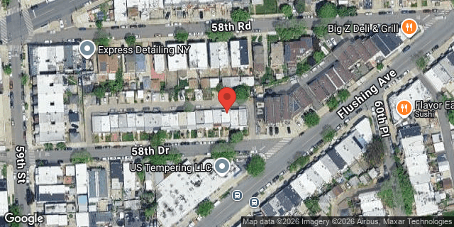 Aerial map of 59-43 58 DRIVE, Queens