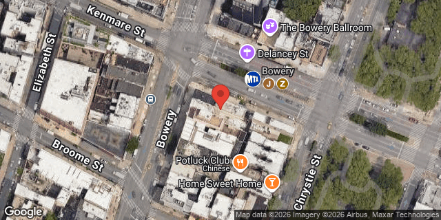 Aerial map of 1 DELANCEY STREET, Manhattan