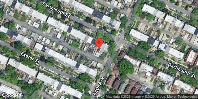Aerial map of 67-128 DARTMOUTH STREET, Queens