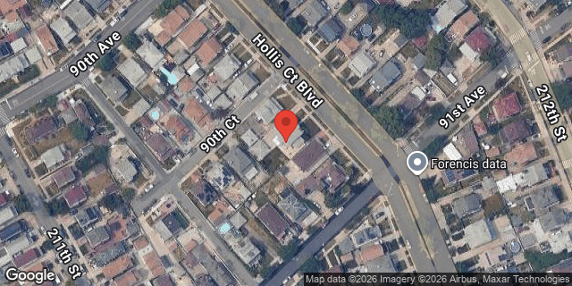 Aerial map of 90-30 HOLLIS COURT BLVD, Queens