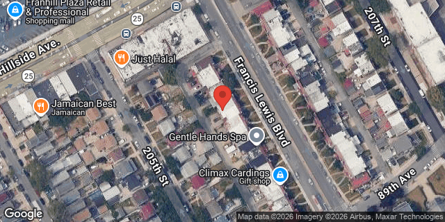 Aerial map of 88-22 FRANCIS LEWIS BLVD, Queens