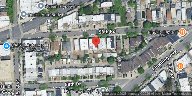 Aerial map of 59-38 58 ROAD, Queens