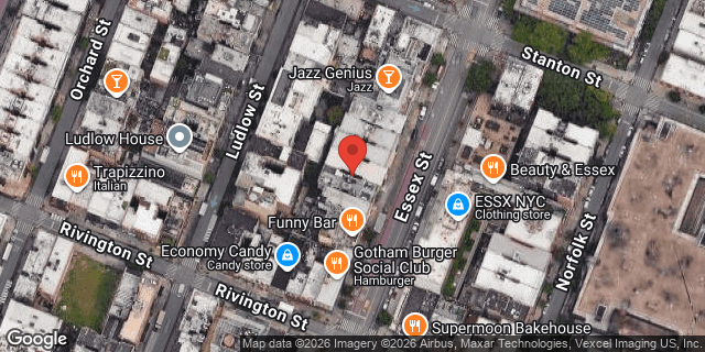 Aerial map of 141 ESSEX STREET, Manhattan