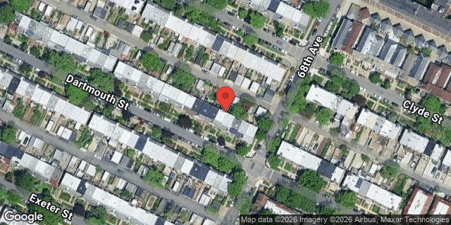 Aerial map of 67-127 DARTMOUTH STREET, Queens