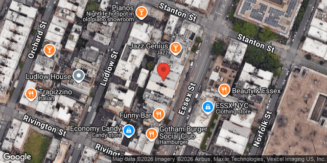 Aerial map of 143 ESSEX STREET, Manhattan