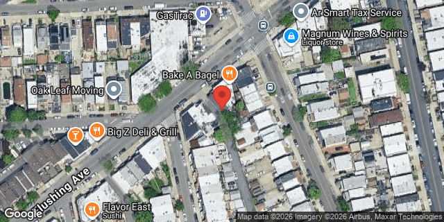 Aerial map of 60-90 FLUSHING AVENUE, Queens