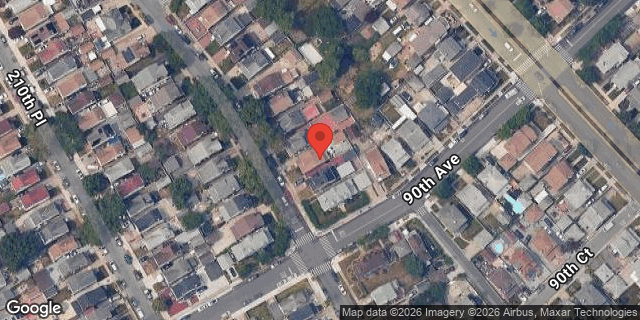 Aerial map of 89-83 211 STREET, Queens
