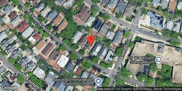 Aerial map of 64-73 ELLWELL CRESCENT, Queens