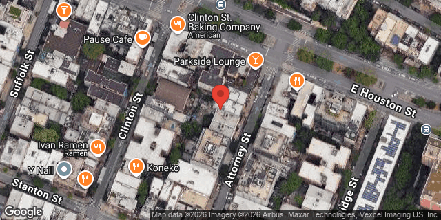 Aerial map of 165 ATTORNEY STREET, Manhattan