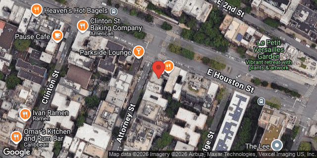 Aerial map of 319 EAST HOUSTON STREET, Manhattan
