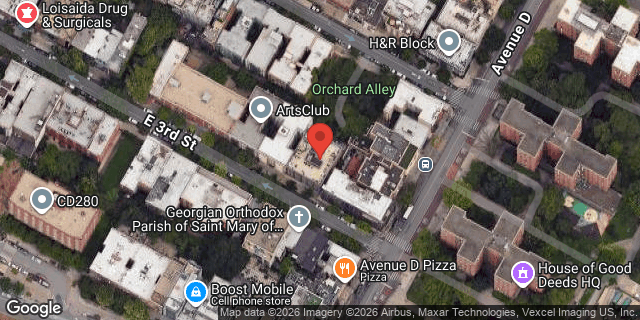 Aerial map of 321 EAST 3 STREET, Manhattan