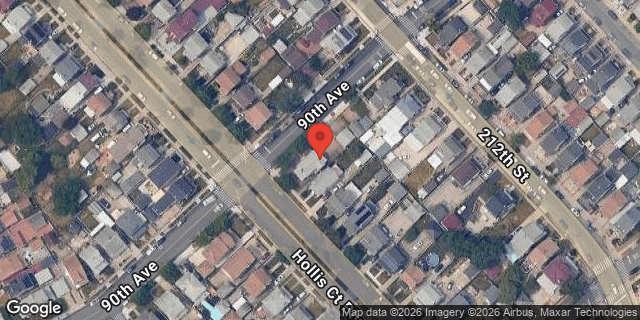Aerial map of 90-01 HOLLIS COURT BLVD, Queens