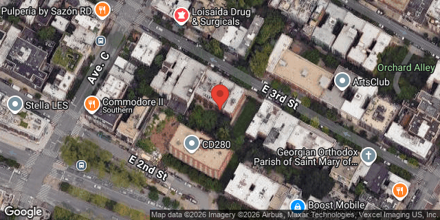 Aerial map of 290 EAST 3 STREET, Manhattan