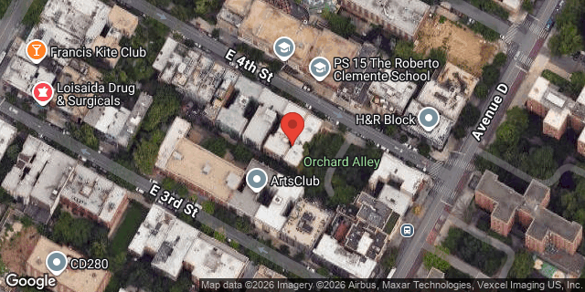 Aerial map of 340 EAST 4 STREET, Manhattan