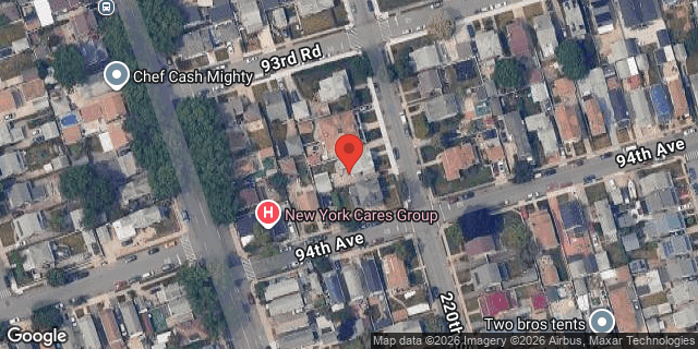 Aerial map of 93-42 220 STREET, Queens