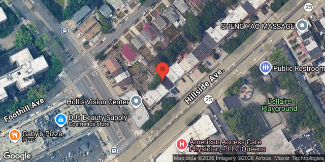 Aerial map of 206-17 HILLSIDE AVENUE, Queens