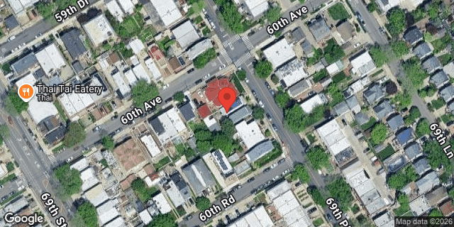 Aerial map of 60-08 69 PLACE, Queens