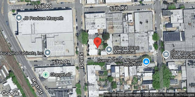 Aerial map of 57-45 58 STREET, Queens