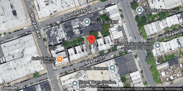Aerial map of 81 BEADEL STREET, Brooklyn