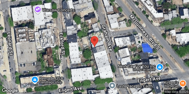 Aerial map of 553 GRAHAM AVENUE, Brooklyn