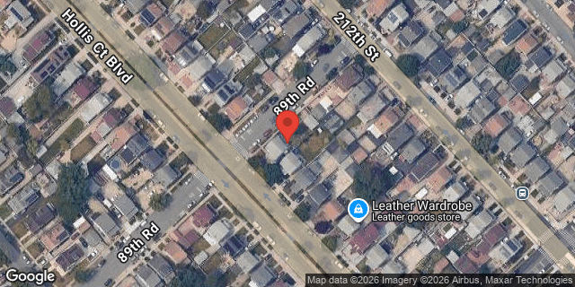 Aerial map of 89-51 HOLLIS COURT BLVD, Queens