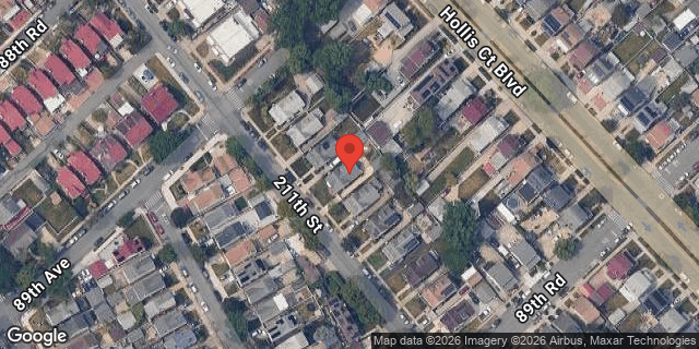 Aerial map of 89-15 211 STREET, Queens