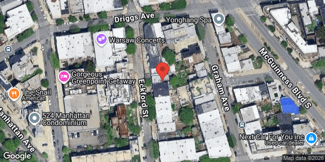 Aerial map of 68 ECKFORD STREET, Brooklyn