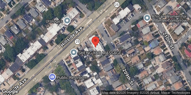 Aerial map of 88-06 209 STREET, Queens