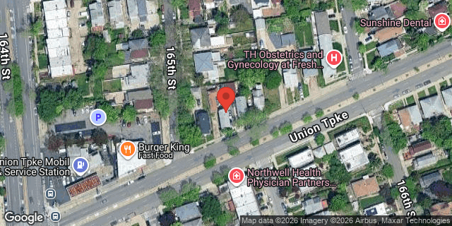 Aerial map of 165-09 UNION TURNPIKE, Queens