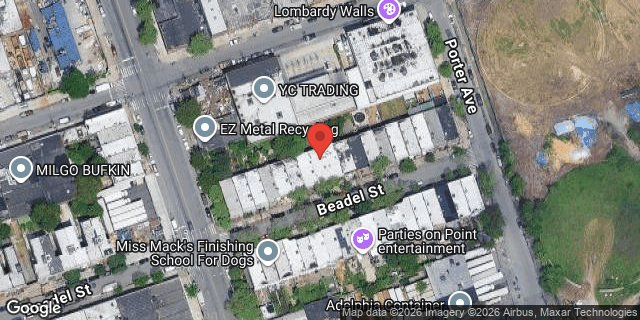 Aerial map of 119 BEADEL STREET, Brooklyn