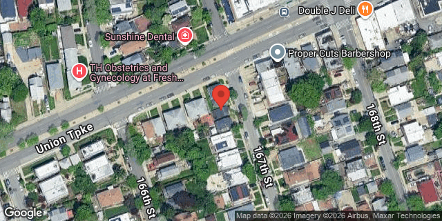Aerial map of 166-20 UNION TURNPIKE, Queens
