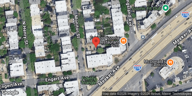 Aerial map of 84 MONITOR STREET, Brooklyn