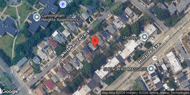 Aerial map of 206-38 WHITEHALL TERRACE, Queens