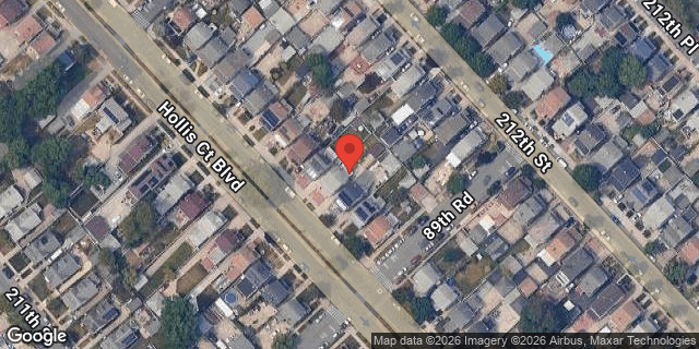 Aerial map of 89-31 HOLLIS COURT BLVD, Queens