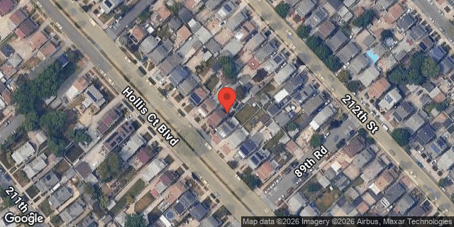 Aerial map of 89-25 HOLLIS COURT BLVD, Queens
