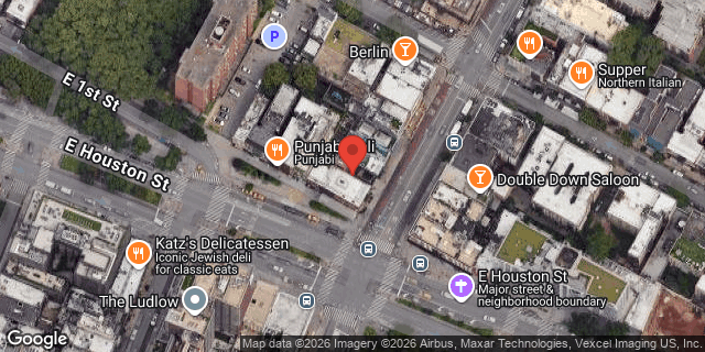 Aerial map of 7 AVENUE A, Manhattan