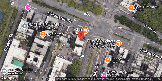 Aerial map of 159 EAST HOUSTON STREET, Manhattan