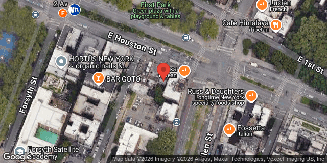 Aerial map of 157 EAST HOUSTON STREET, Manhattan