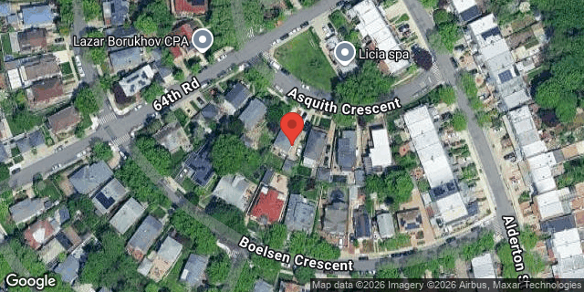 Aerial map of 64-12 ASQUITH CRESCENT, Queens