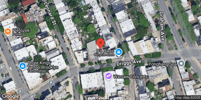 Aerial map of 272 DRIGGS AVENUE, Brooklyn