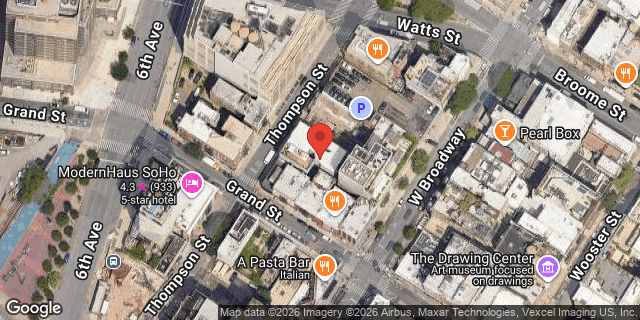 Aerial map of 26 THOMPSON STREET, Manhattan