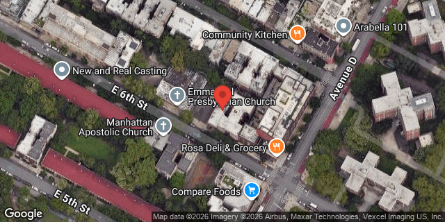 Aerial map of 743 EAST 6 STREET, Manhattan