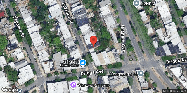 Aerial map of 96 ECKFORD STREET, Brooklyn